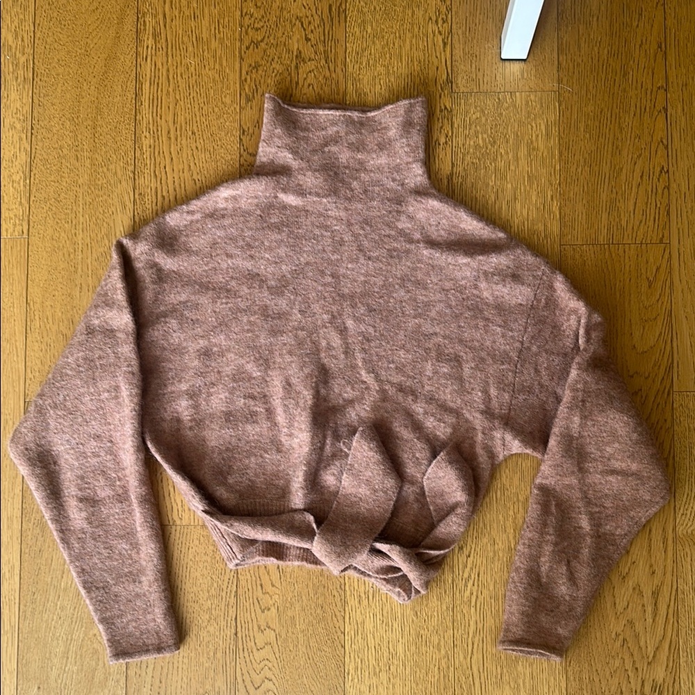 Women's Brown Turtleneck Sweater